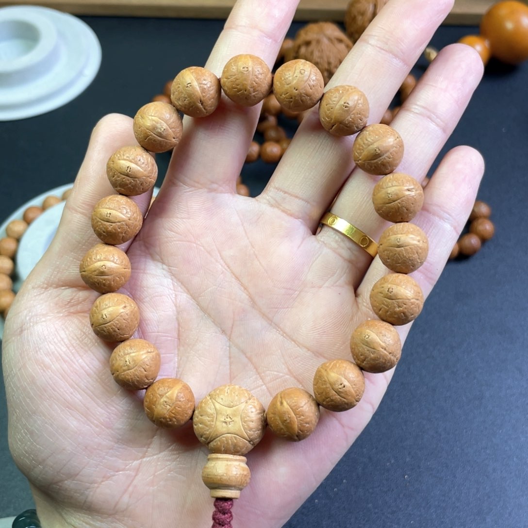 凤眼菩提手串13➕左右尺寸k50凤眼菩提D20同树铁籽
