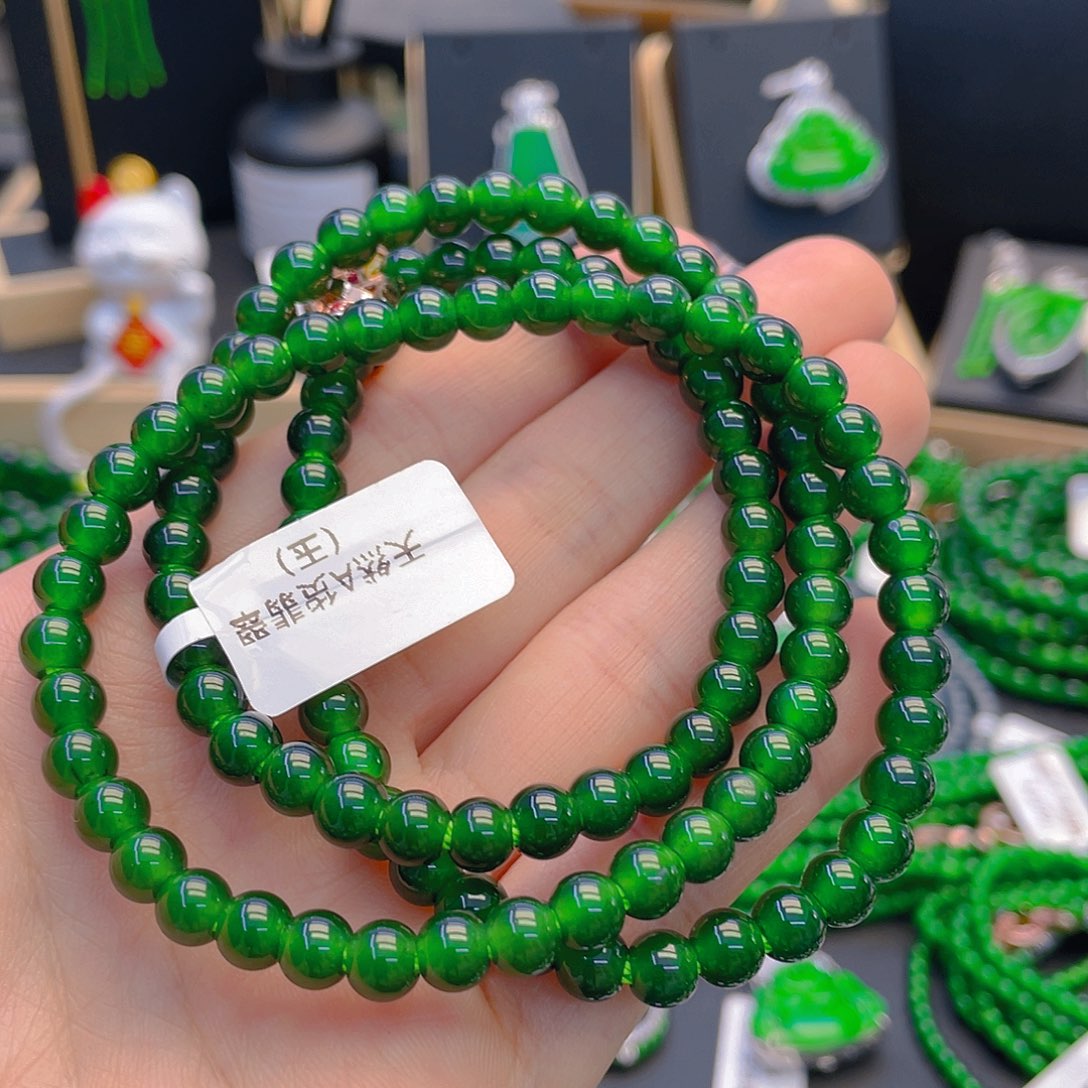 翡翠手链未镶嵌项链卡6