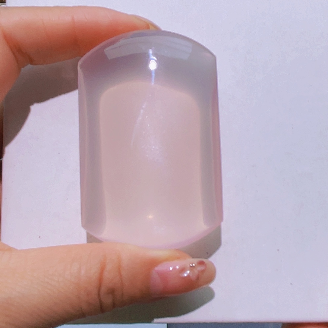 水晶颈饰未镶嵌天然粉水晶全净体无事牌