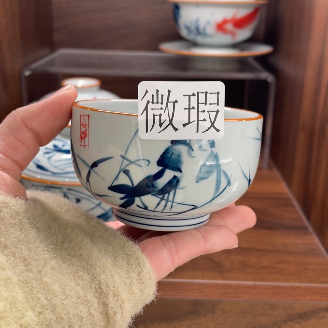 微瑕釉下彩纯手绘