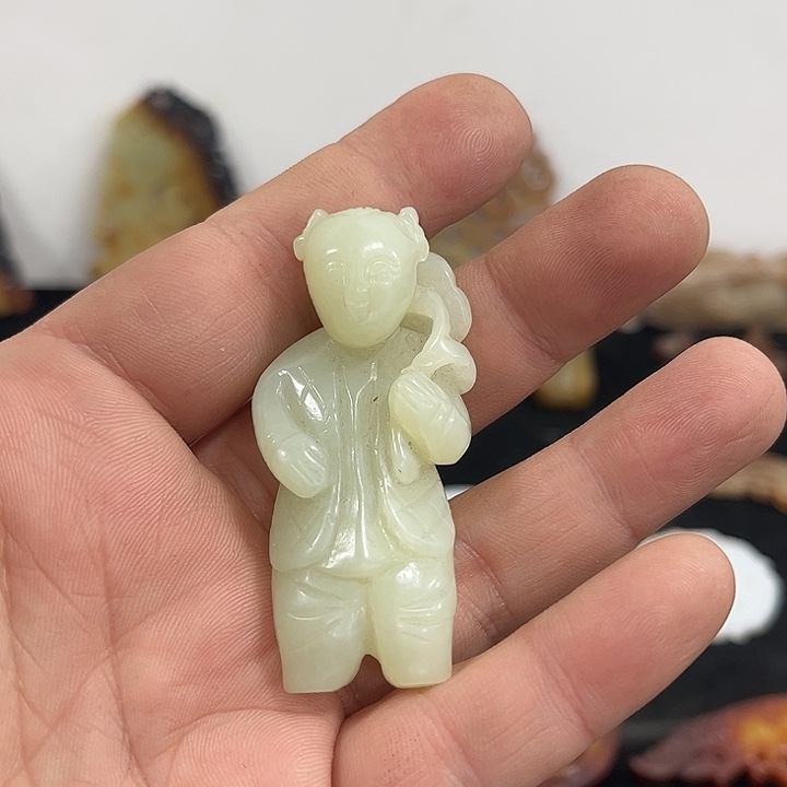 和田玉挂件未镶嵌木***B