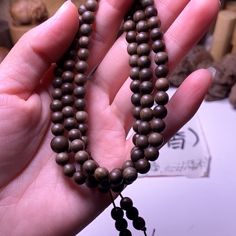 檀香木手串/手链檀香阴沉0.6/108多圈顺纹