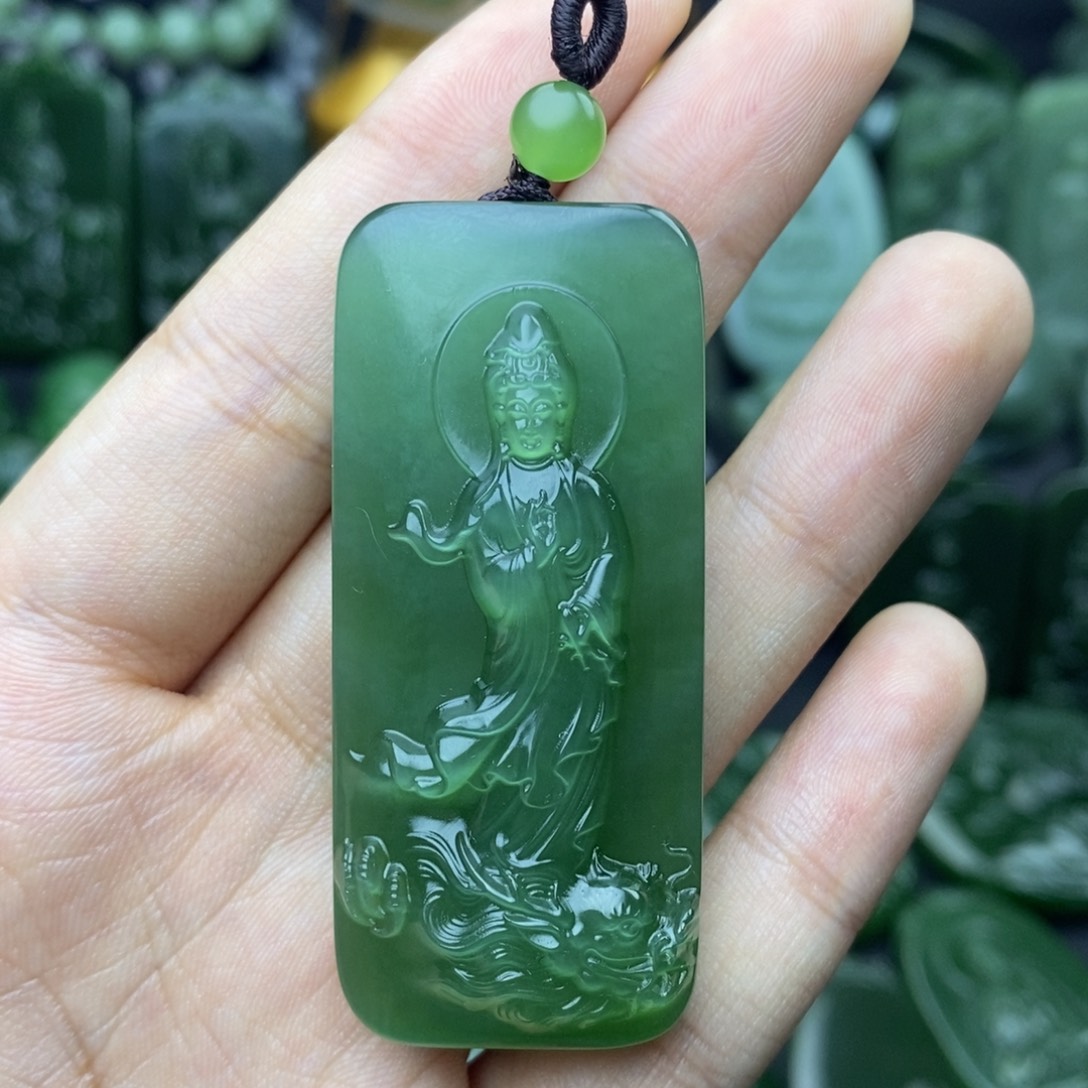 和田玉（碧玉）挂件未镶嵌