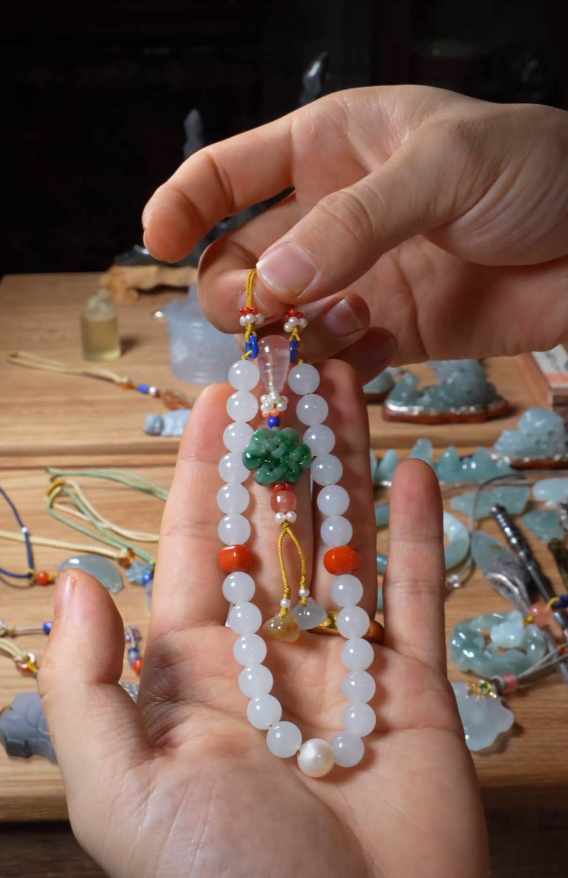 【十三的玉】翡翠手持 