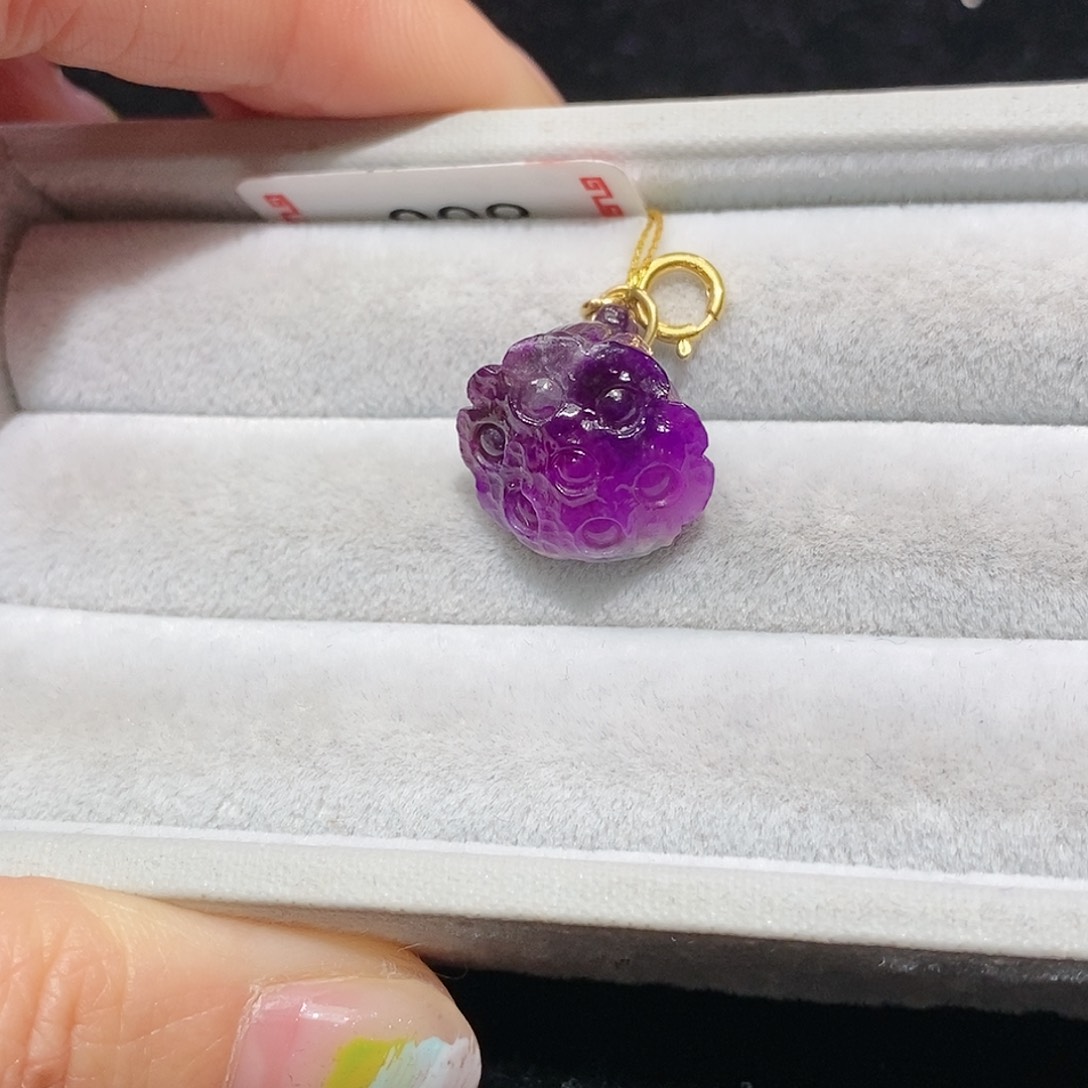 苏纪石（舒俱来）18K金镶嵌吊坠(不含链)