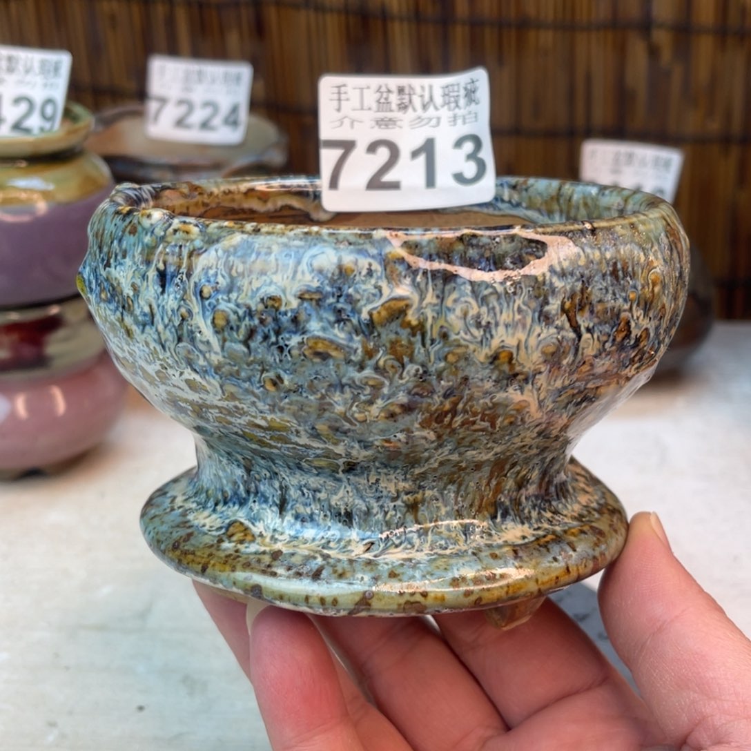 手工花盆默认瑕疵完美者勿拍