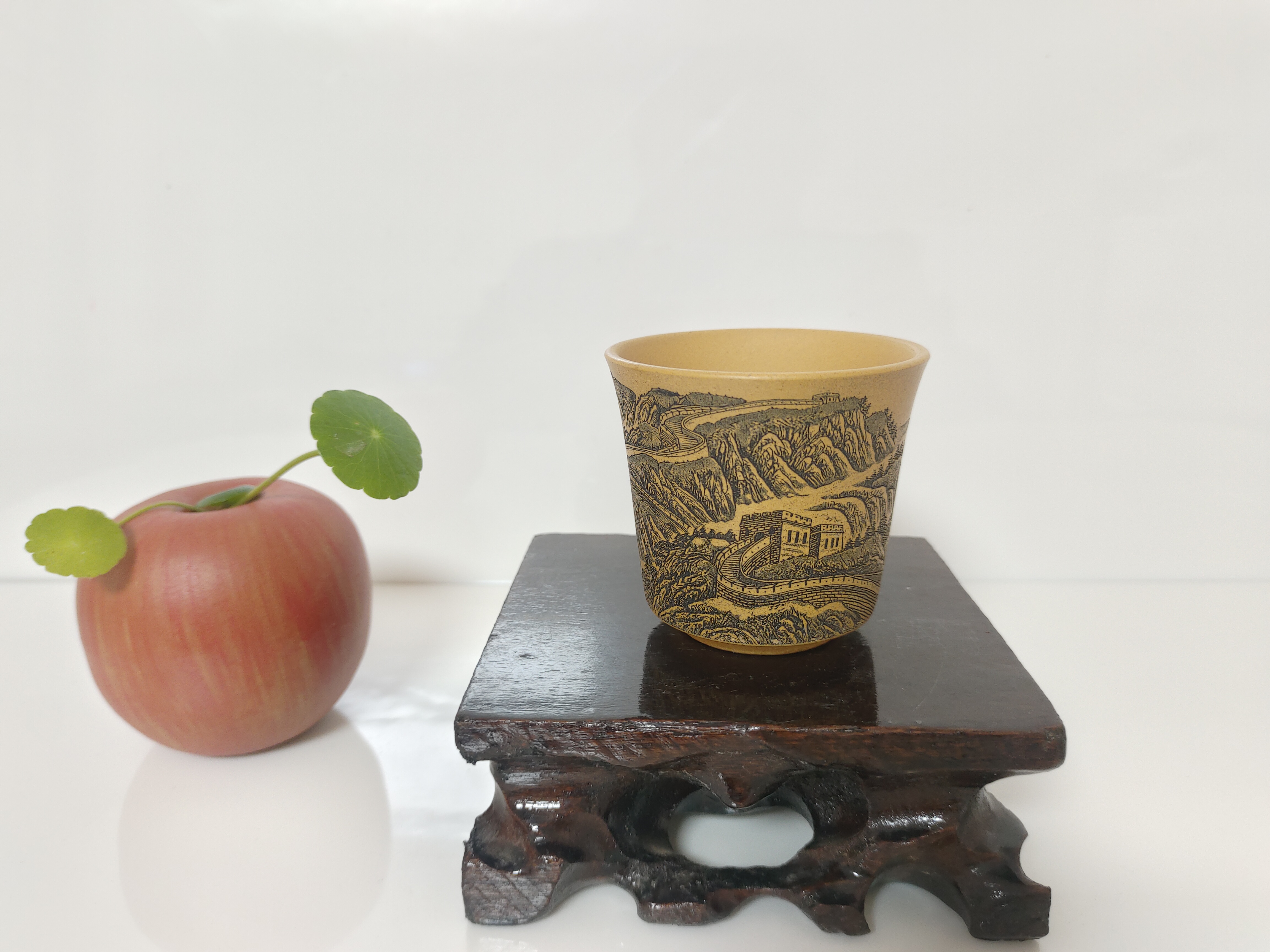 宜兴紫砂 主人杯 孔雀杯 任家娟 h210