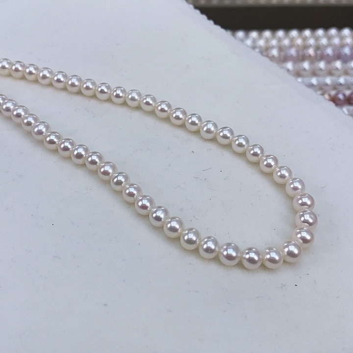 淡水珍珠银S925镶嵌颈饰6.7