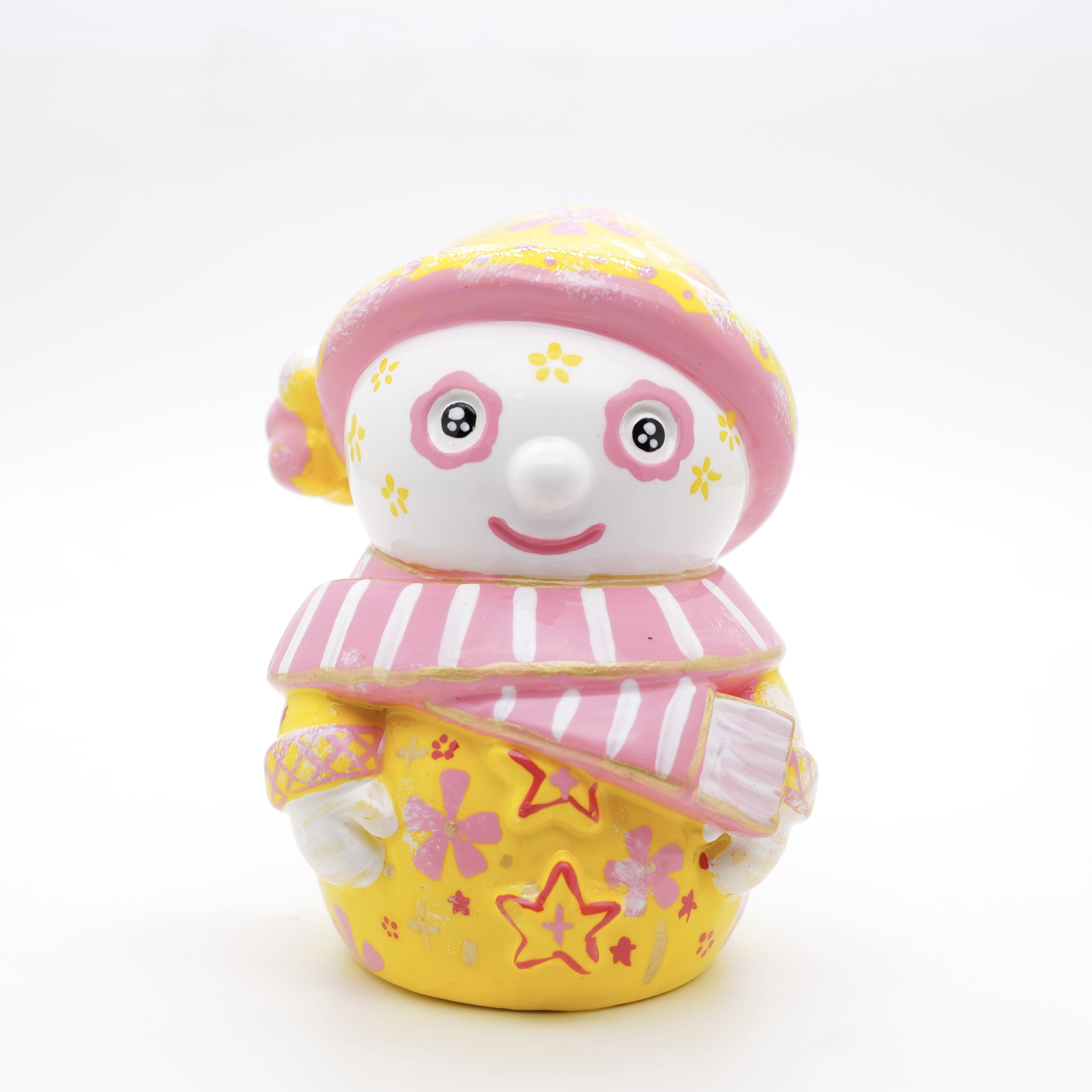 王甜心雪人娃娃 手工制作上色 石膏娃娃 仅一件