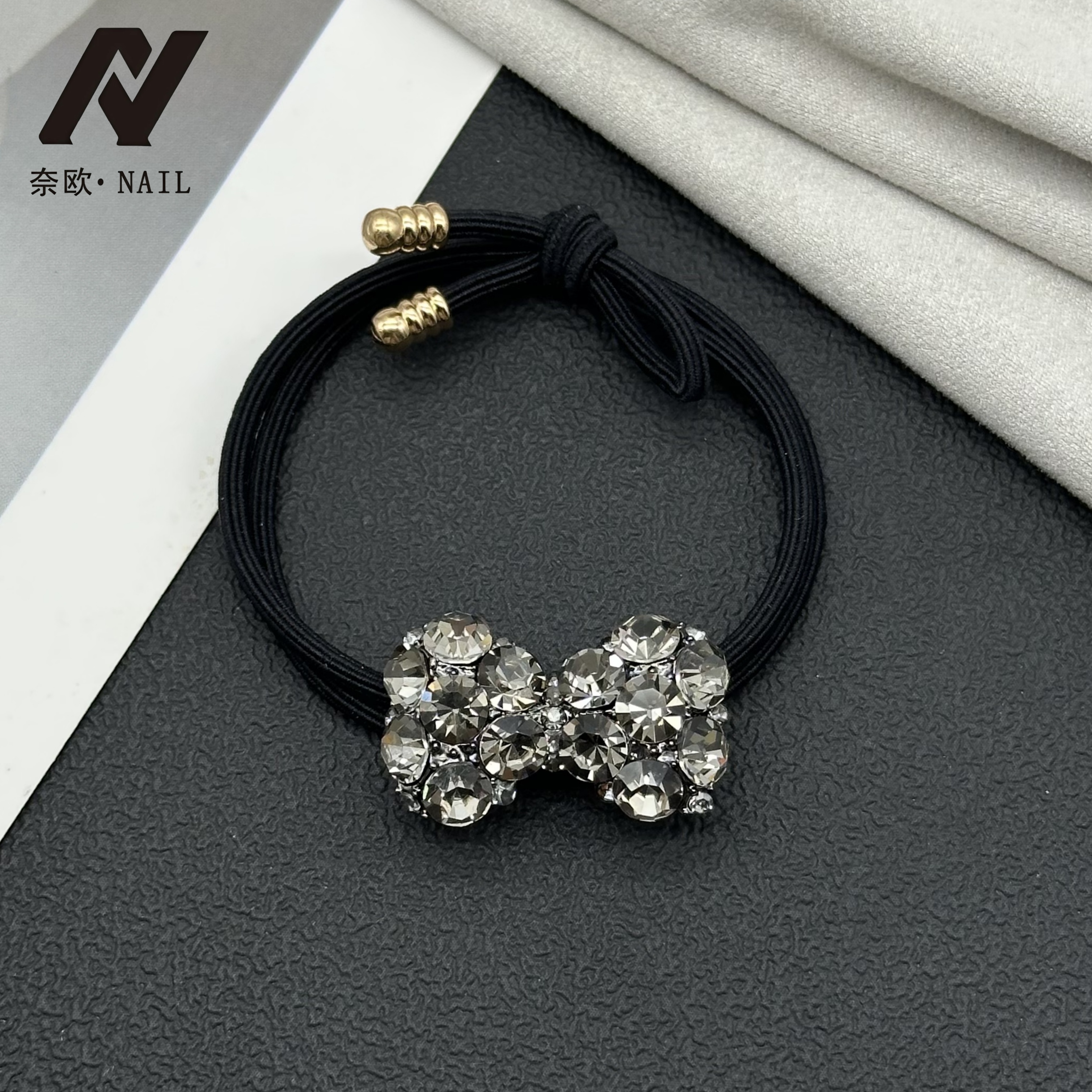 【NAIL·奈欧】设计师系列6297蝴蝶结发圈头绳时尚