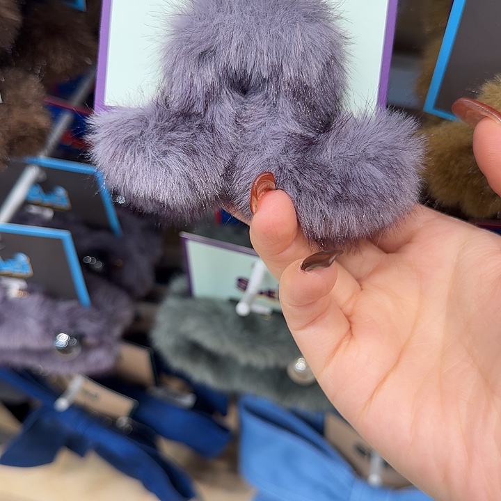 铁合金皮质紫色毛毛半抓10