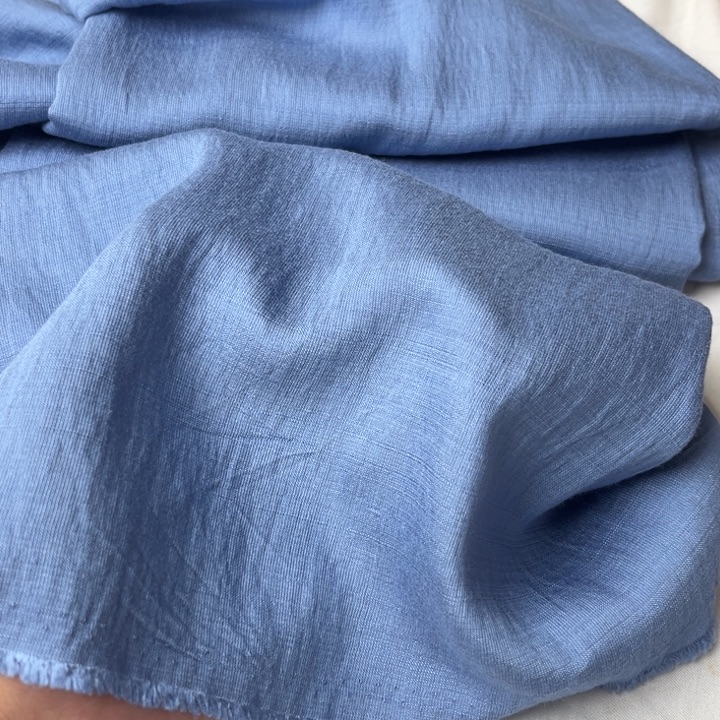 浅蓝色麻棉2米。    