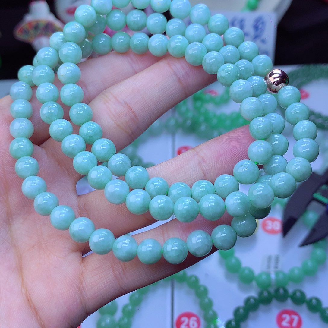 翡翠毛衣链未镶嵌