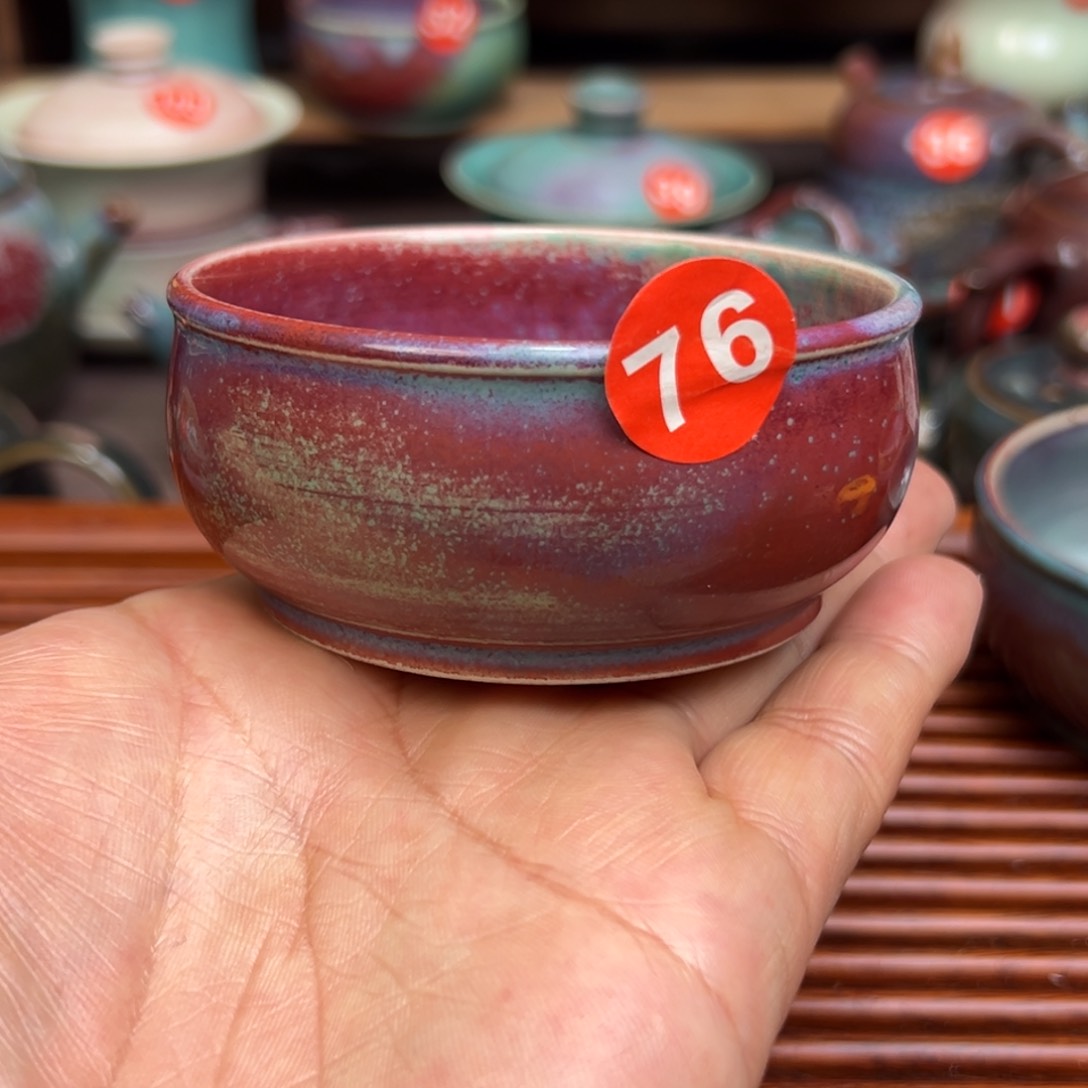 手工制作钧窑茶器