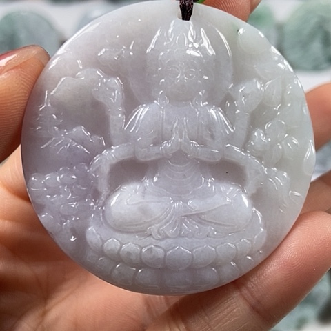 翡翠颈饰未镶嵌观音福利