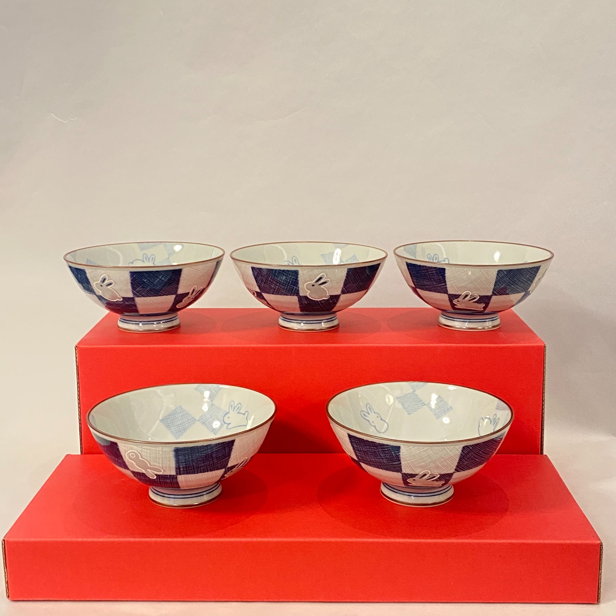 【厨房焕新】日本原装进口陶瓷兔子套碗