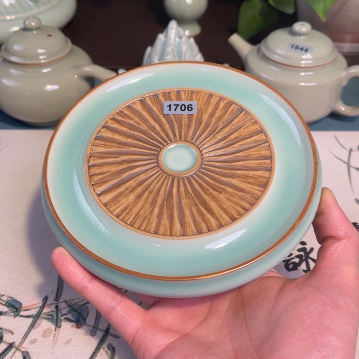瓷杯子1706 青鸾汝瓷汝州发货