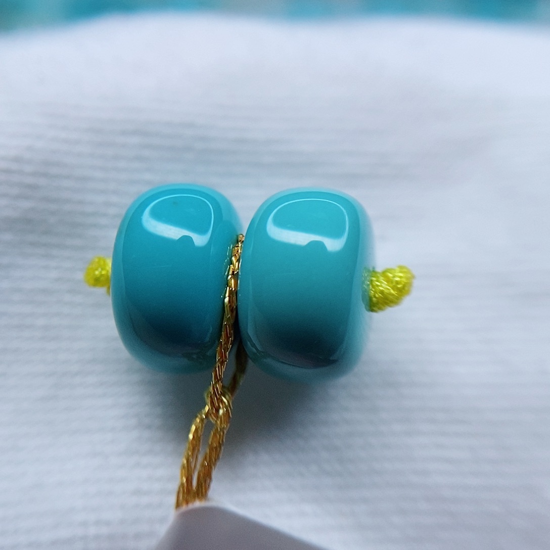 绿松石老型对珠9.1未镶嵌