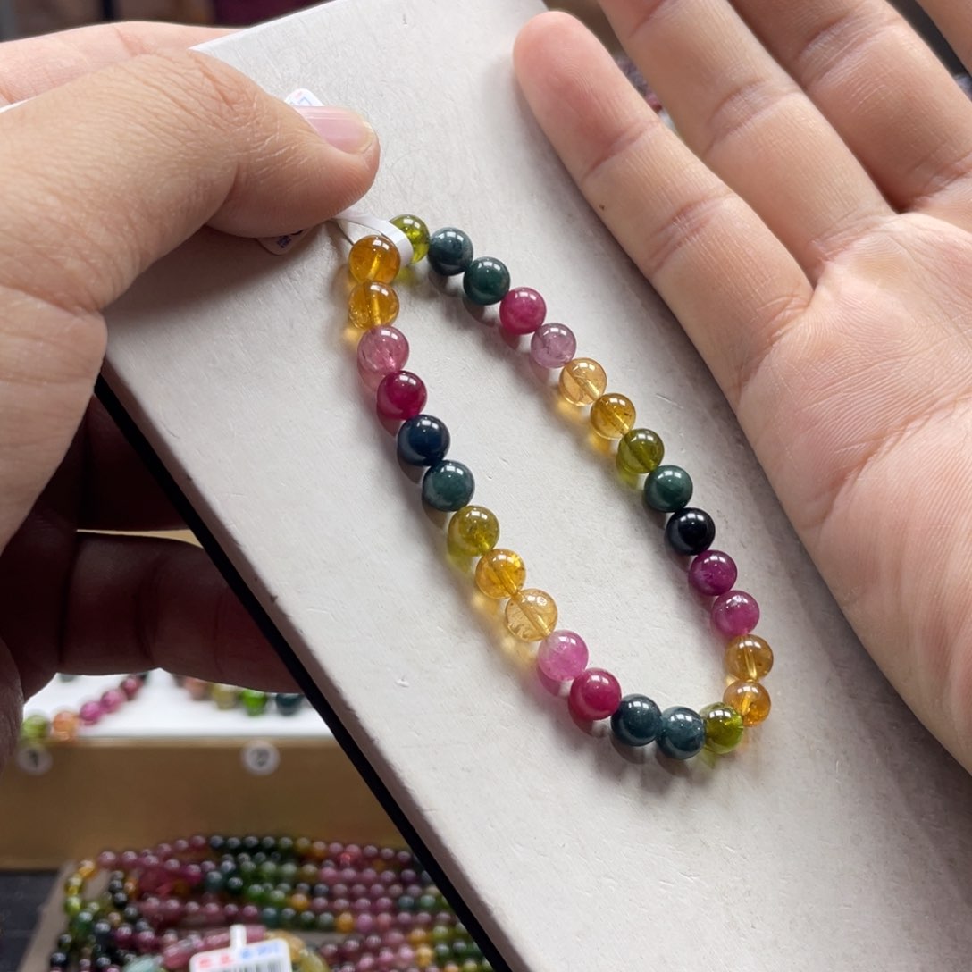 碧玺手串未镶嵌6.5mm.mmmmmmmmmmm