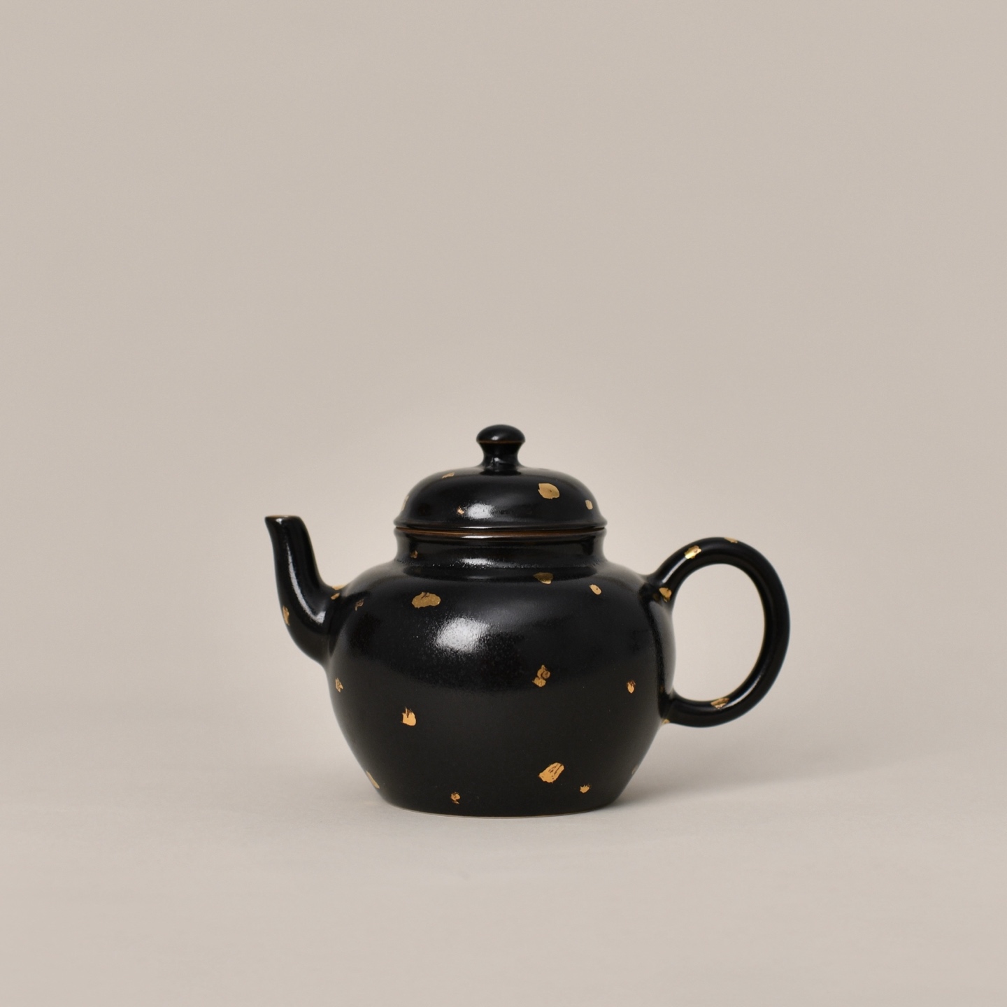 云泊玄墨洒金宫灯壶景德镇手工陶瓷茶壶