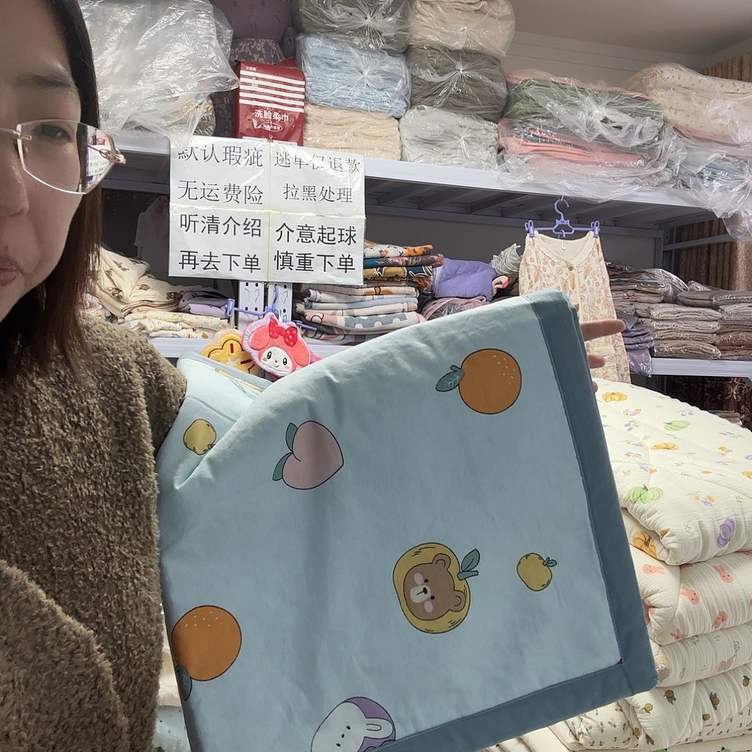 棉大号蓝色卡通枕套一对