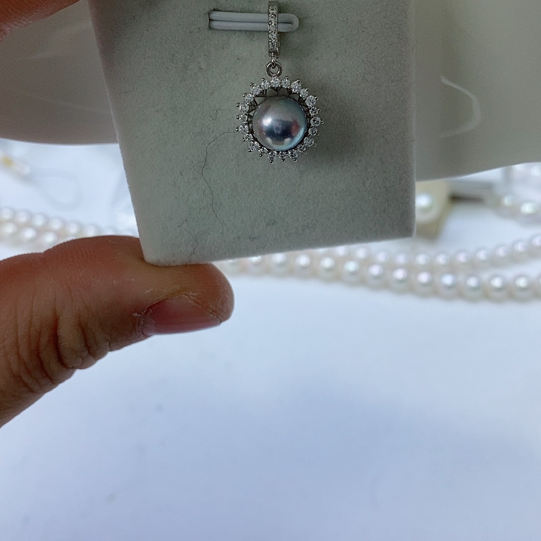 海水珍珠颈饰银S925镶嵌