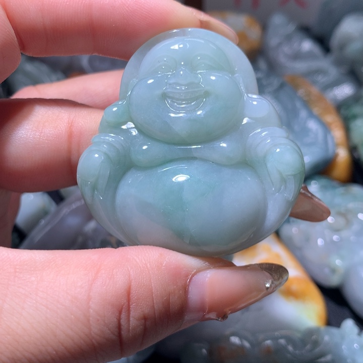 翡翠未镶嵌颈饰保真天然A货翡翠