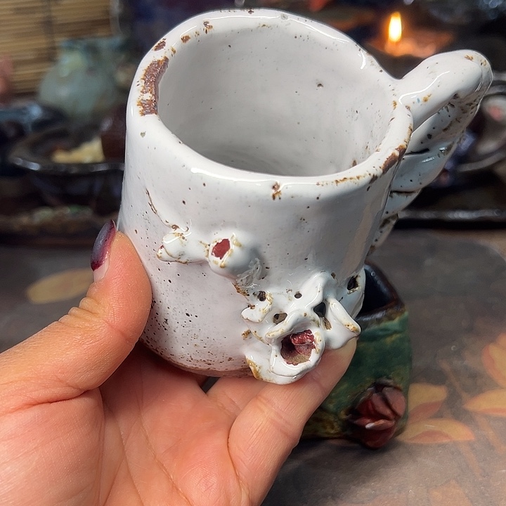 手工粗陶高温杯子