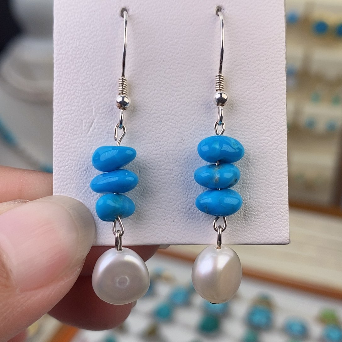 绿松石银S925镶嵌戒指