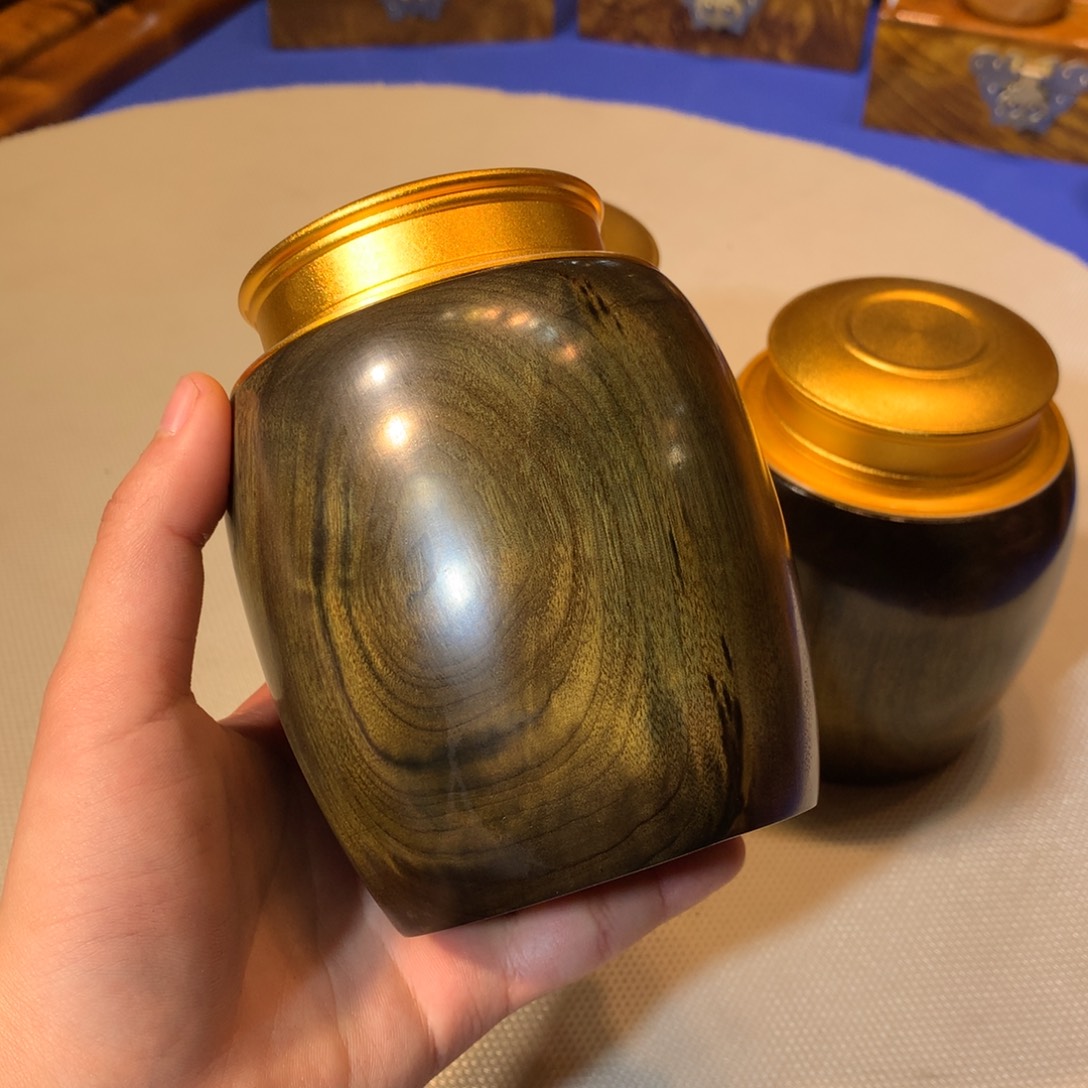 金丝楠阴沉木茶叶罐