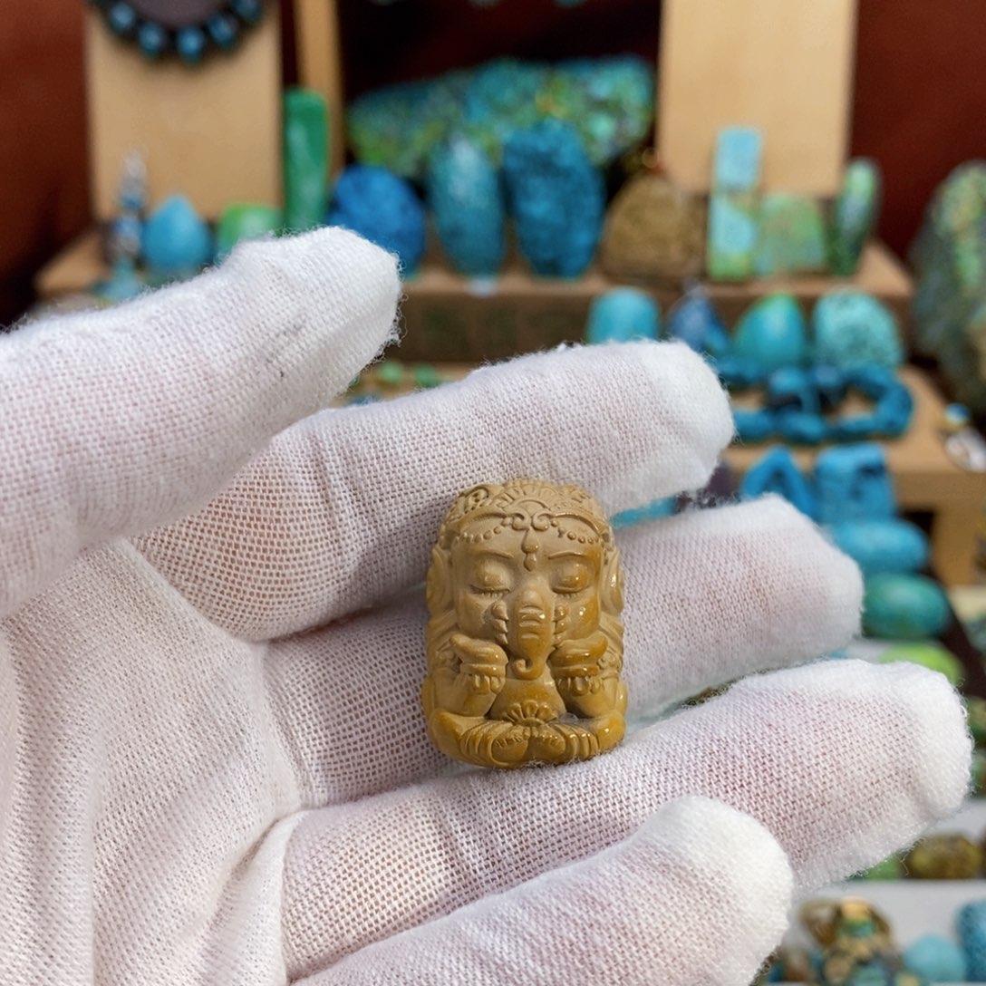 定制绿松石文峰象神