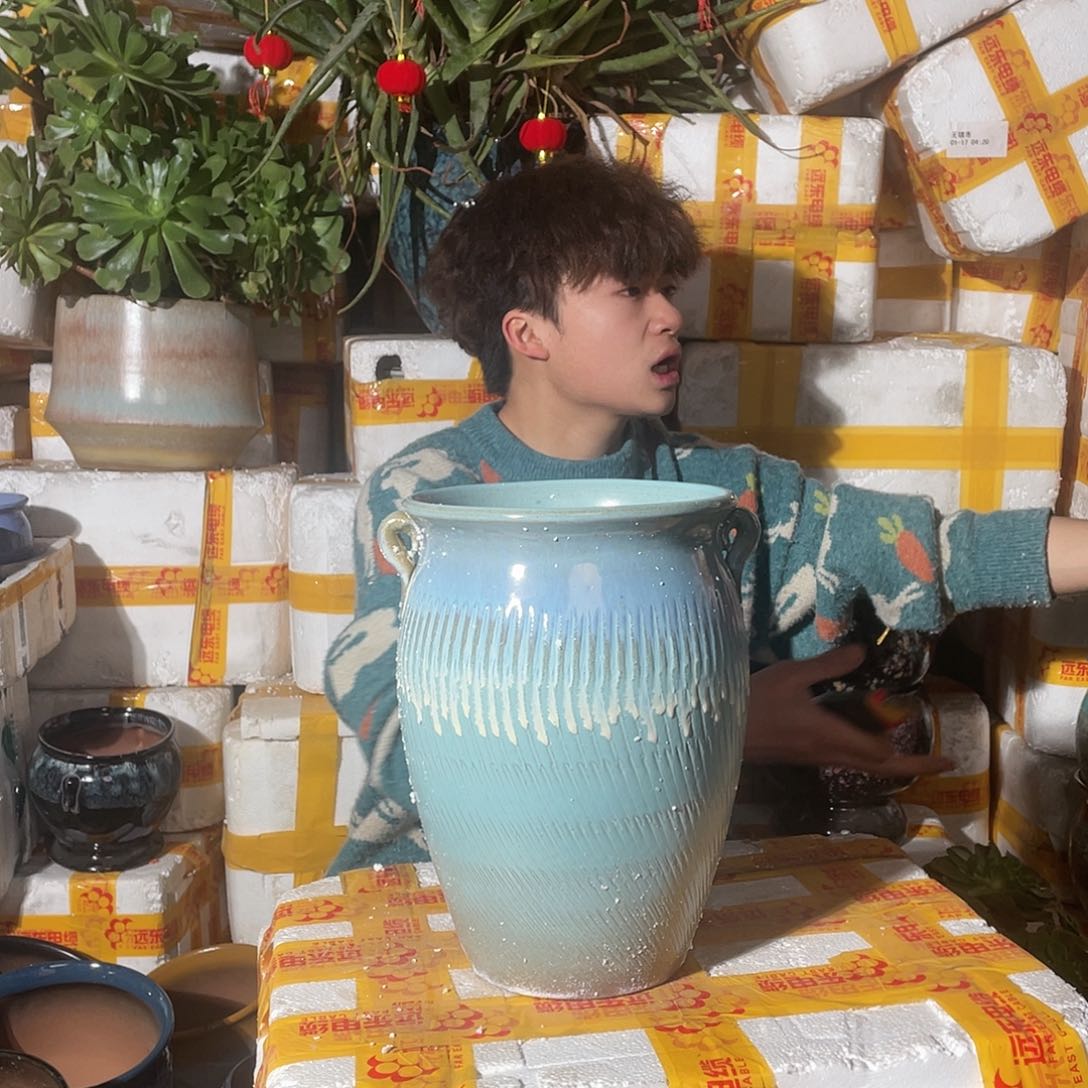 红陶宜兴紫砂花盆