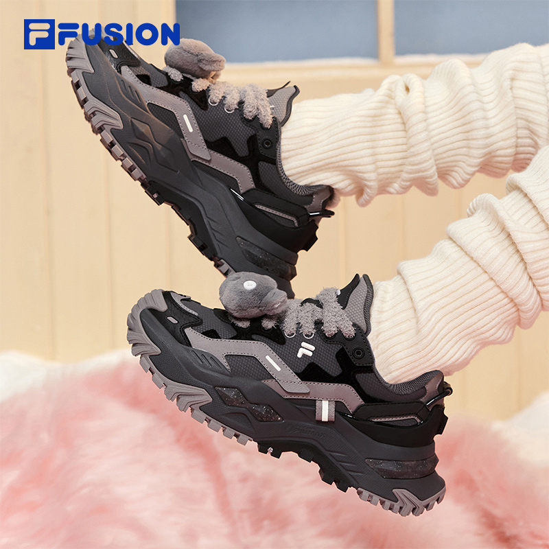 【BIANCO硬糖女鞋】FILA斐乐24厚底防滑增高透气老爹鞋T12W441005F