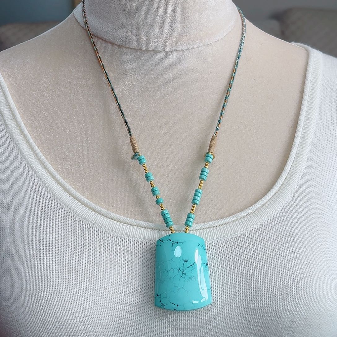 绿松石18K金镶嵌珠宝奇石