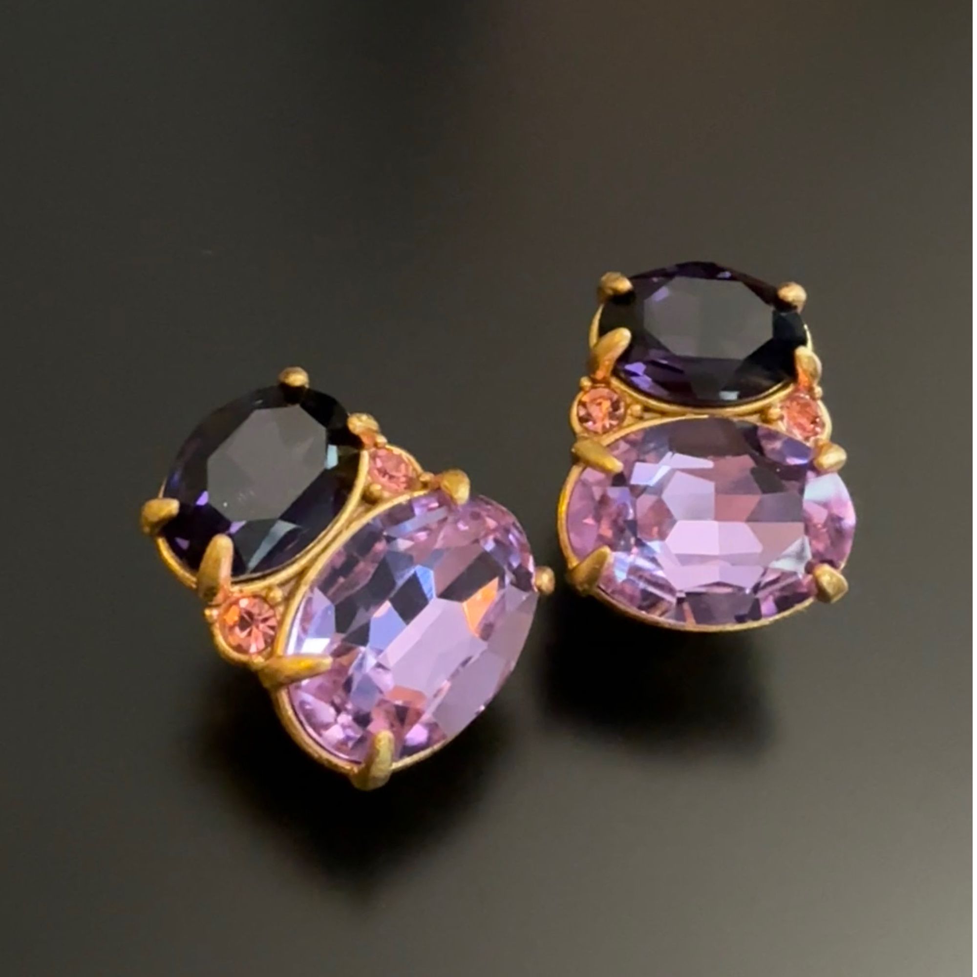 铜合金仿水晶耳饰 【然然王LA古藏】 铜合金耳饰【WRR2194】