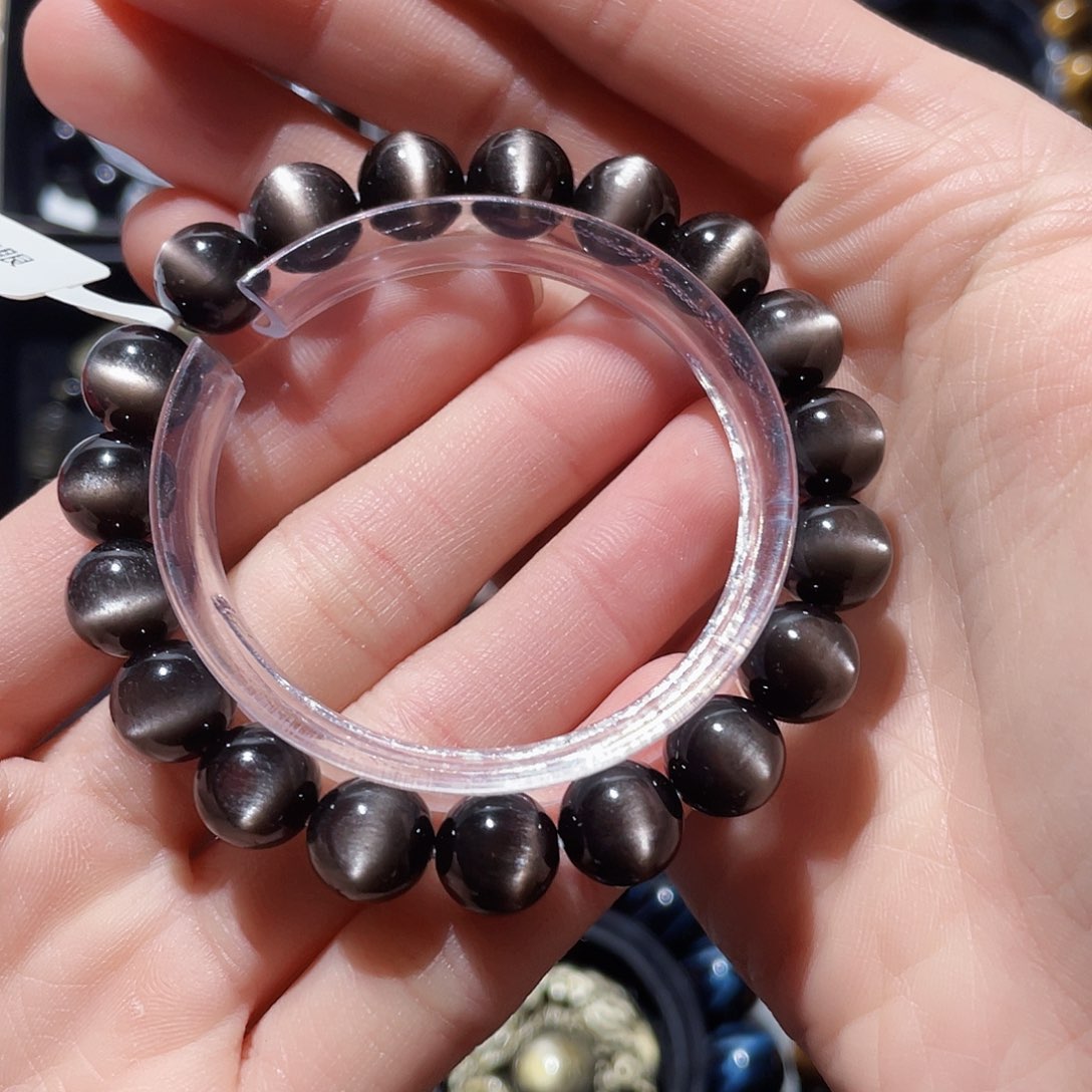 黑曜岩手链未镶嵌_**_