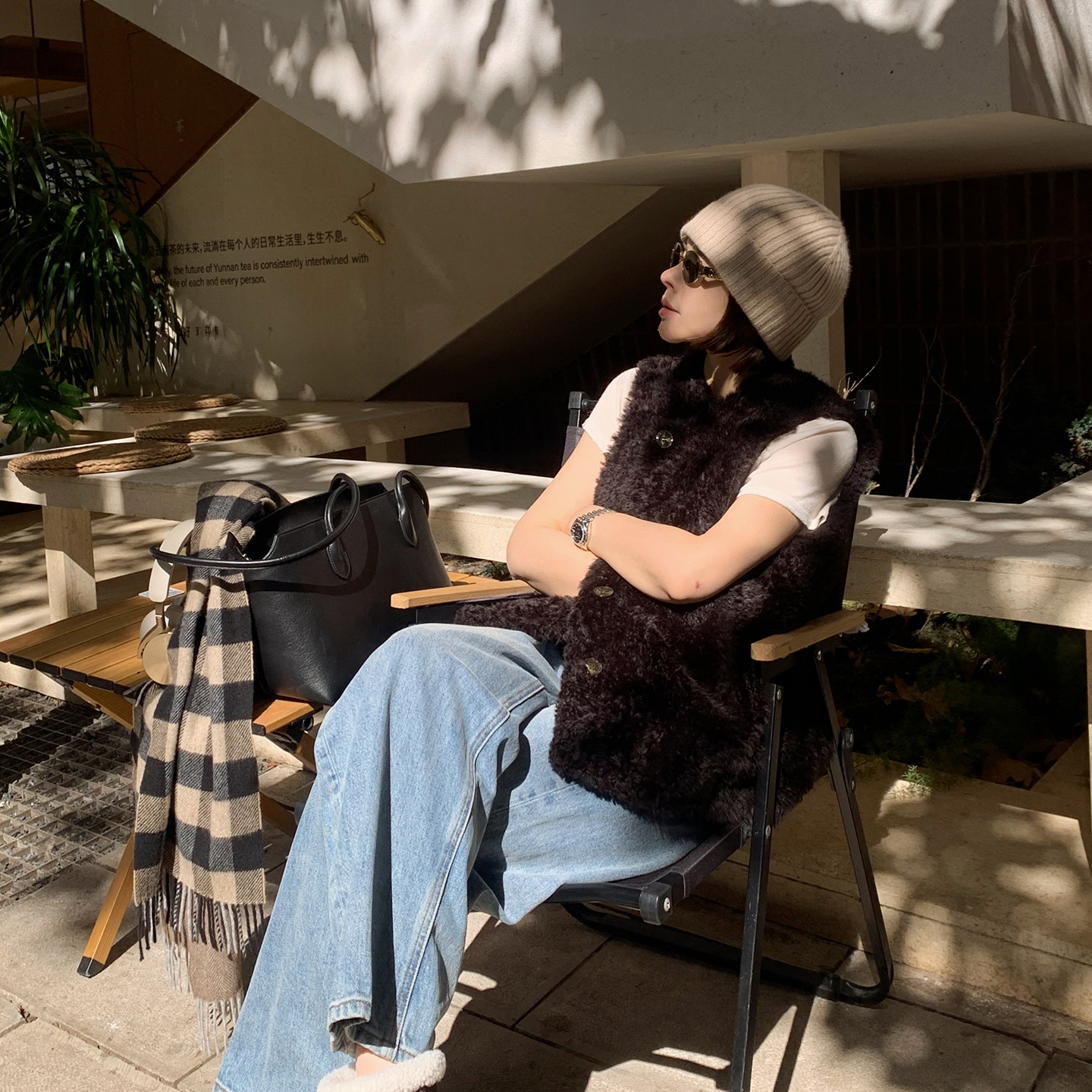 LAZYVISION无袖一体女士百搭秋冬马夹 ZMD-33132