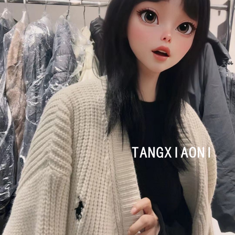 5店 五色米米自留款 【元宝针】针织刺绣开衫潮牌女装