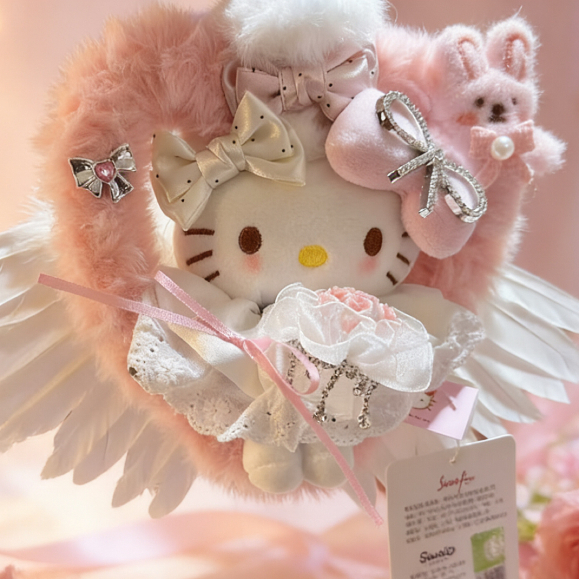 【送精美礼袋】正版helloKitty挂件心动讯号可爱毛绒公仔挂饰礼物