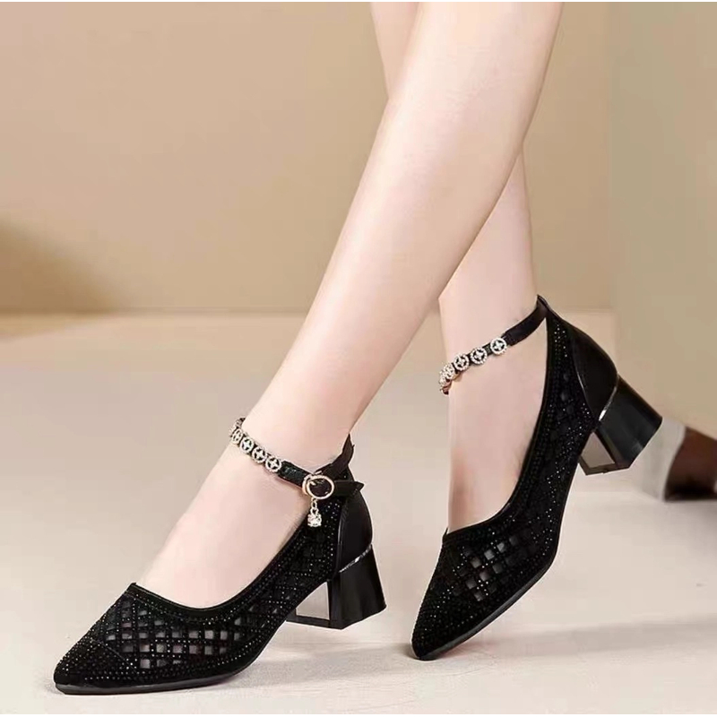 【粉咝团专享女神一人①双】品牌补贴，专柜直发水钻妈妈鞋