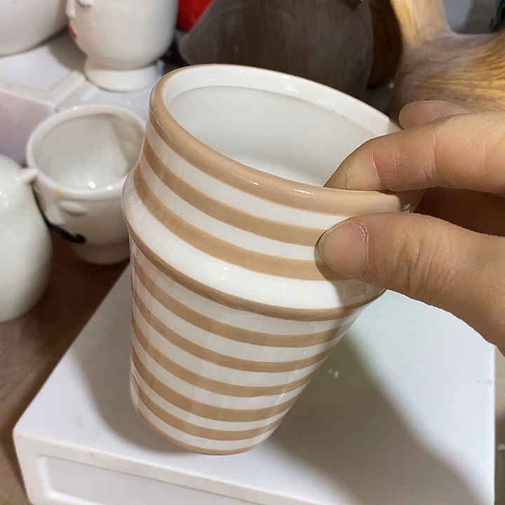 摆件陶陶盆有孔 瑕疵介意勿拍