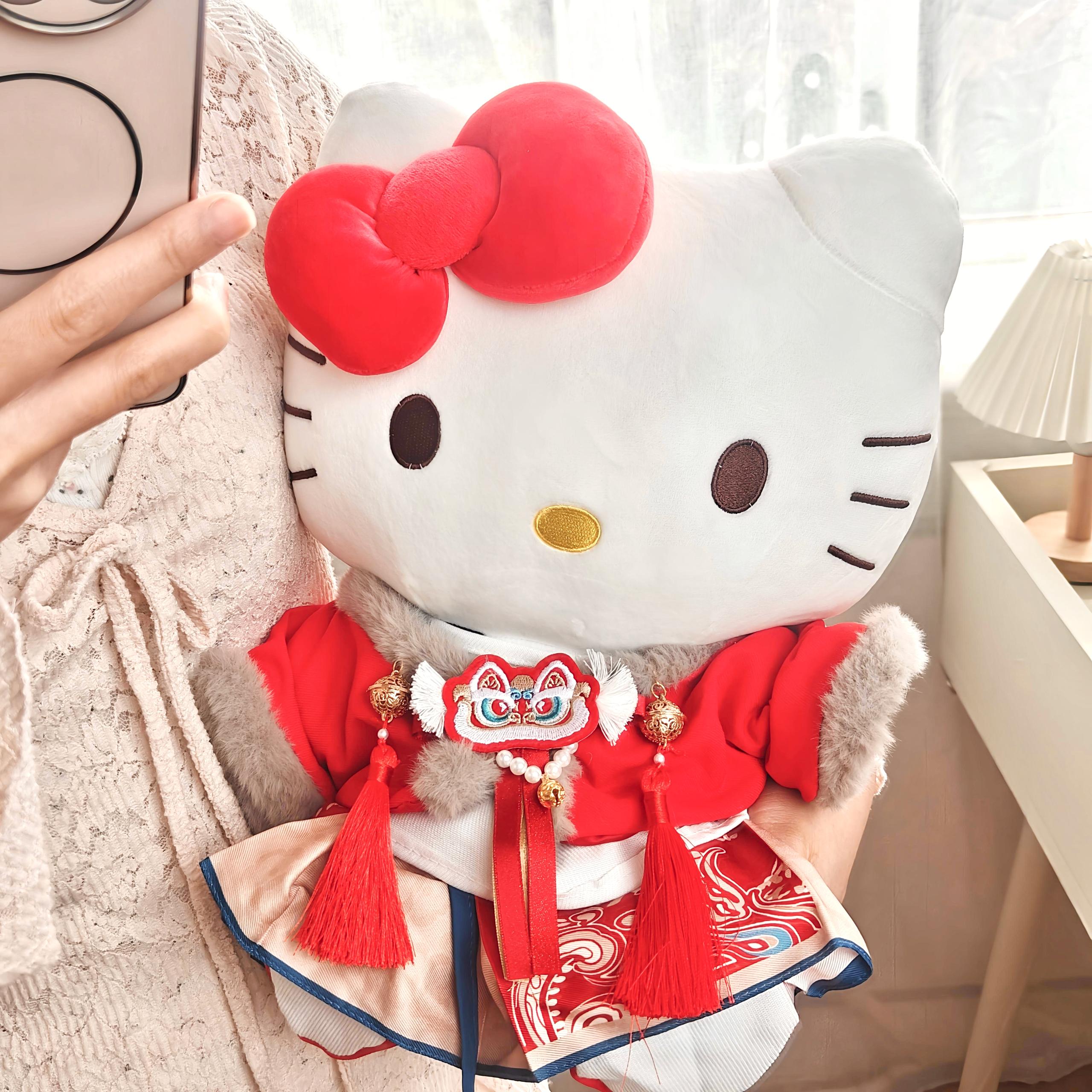【穿衣款】正版HelloKitty公仔KT猫娃娃毛绒玩具女生闺蜜生日礼物