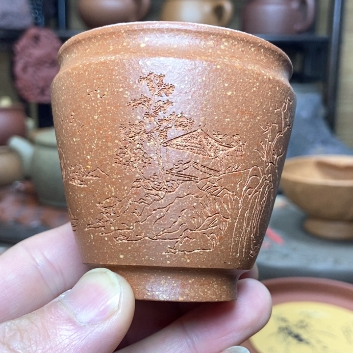 紫砂茶杯紫砂主人杯130毫升
