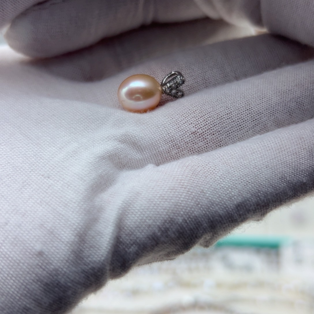 淡水珍珠吊坠合金