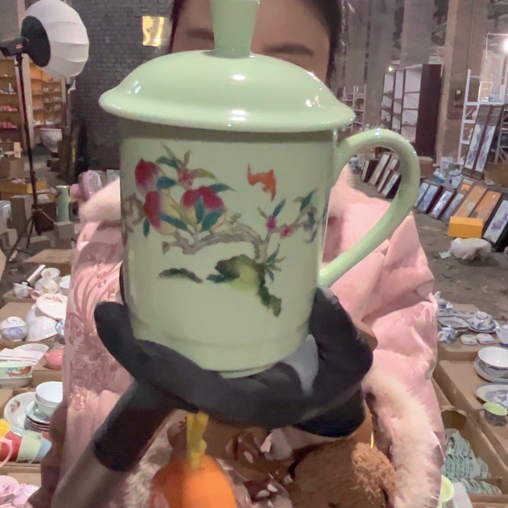 摆件陶景德镇高温瓷办公杯