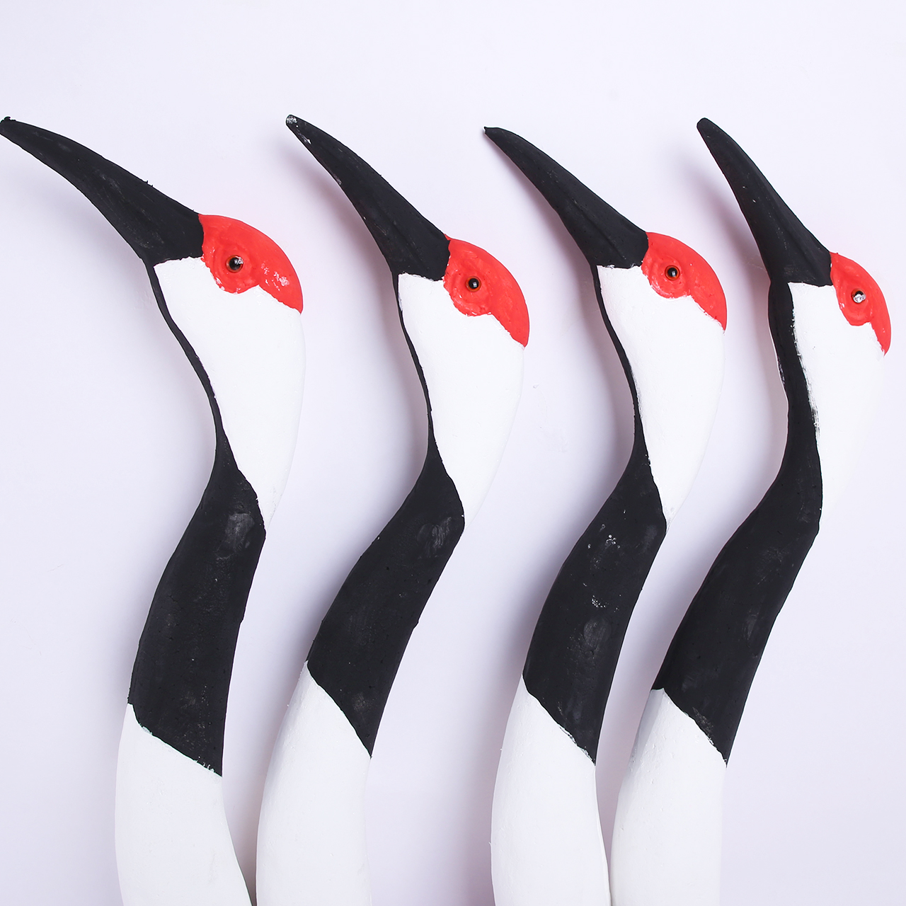 新款仿真仙鹤头模型菊花花篮装饰道具家居摆件diy花艺资材