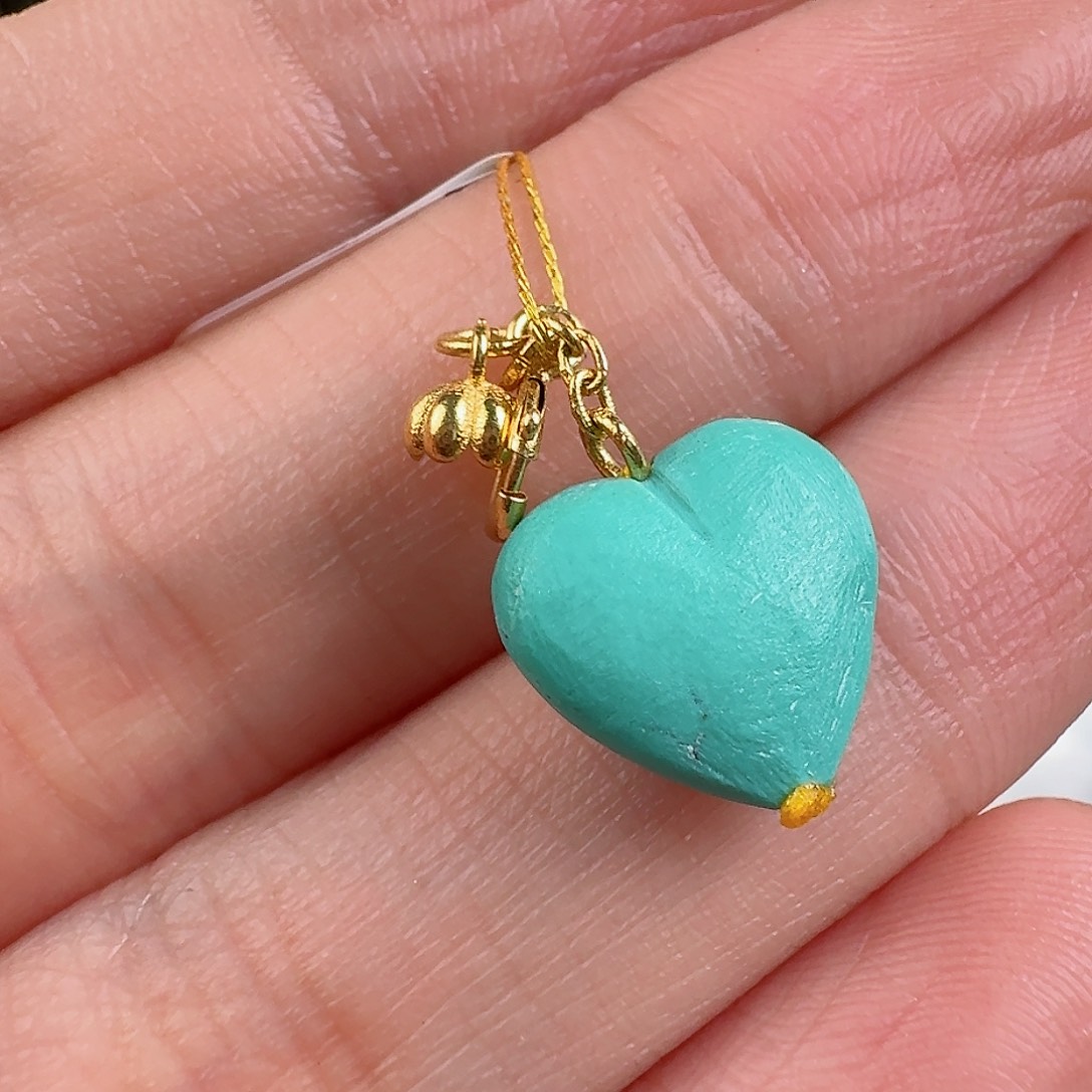 绿松石珠宝奇石18K金镶嵌