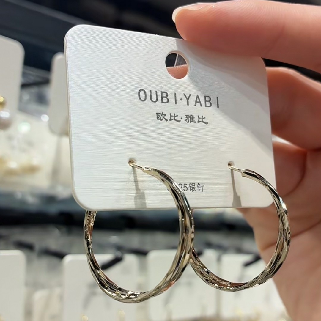 合金耳饰 耳饰直播链接A44      枪色30mm