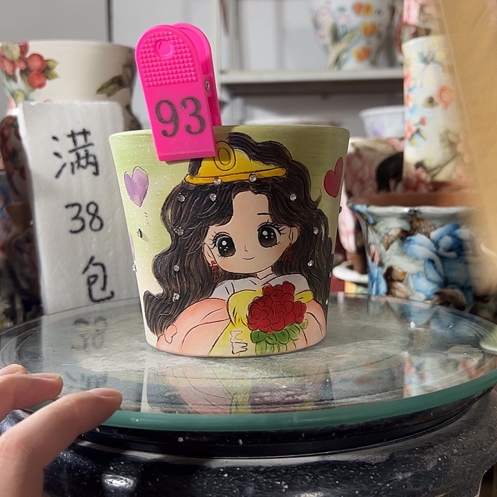 景德镇手绘花盆满38包邮偏远地区除外