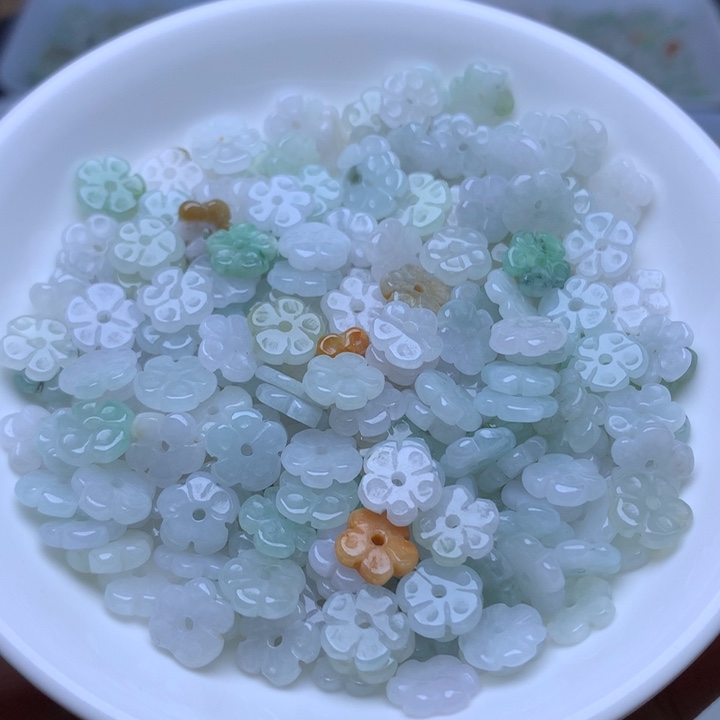 散珠翡翠卡9五瓣花20个